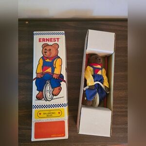 Ernest The Balancing Bear 1986 Vintage Toy New In Box